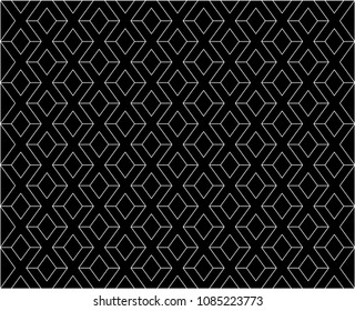 Black X letter logo repeating pattern. Geometric lines background vector.