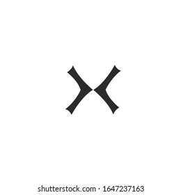 black X Sime logo, vector design 