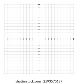 Black x and y axes on a square grid background.