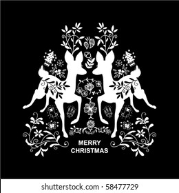 black Xmas card