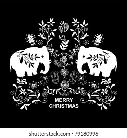 black Xmas card