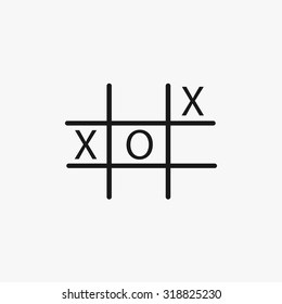 Black XO icons set. Vector Illustration eps10
