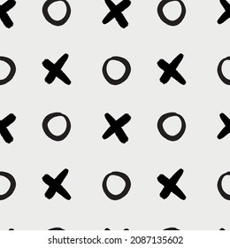 Black xoxo seamless pattern design. Can be used for valentines day or the tic tac toe game. Great for background and wallpaper.