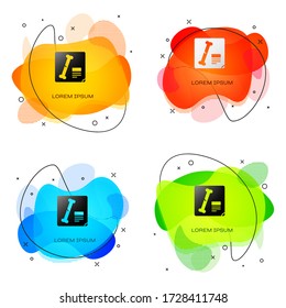 Black X-ray shots icon isolated on white background. Abstract banner with liquid shapes. Vector Illustration