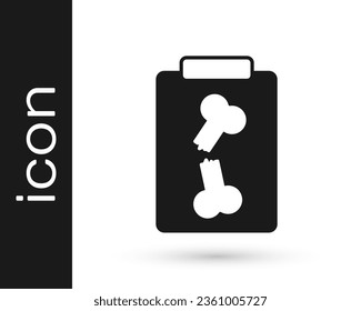Black X-ray shots icon isolated on white background.  Vector