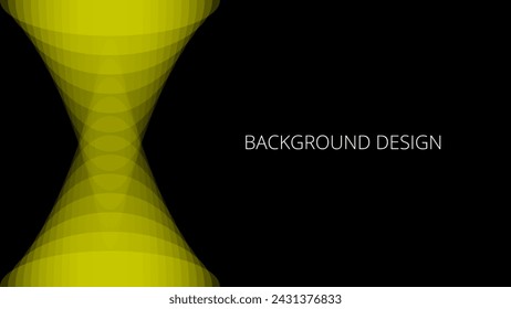 Fondo abstracto negro y amarillo con patrón geométrico mezclado, diseño futurista. Conos cruzados