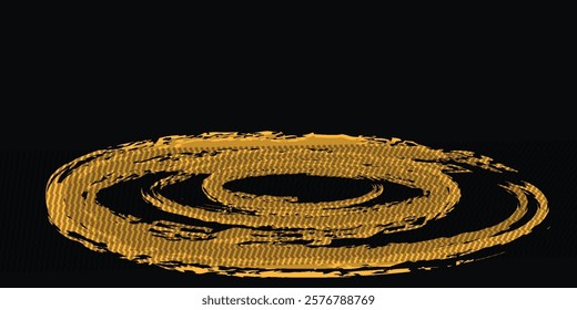Black and yellow abstract background with brush stroke and halftone style. eps10 illustration