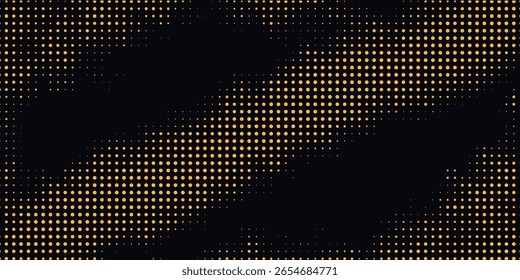 Fondo abstracto negro y amarillo con trazo de pincel y estilo semitono. arte moderno abstracto grunge
