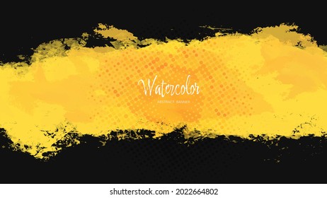 Fondo abstracto negro y amarillo con textura gruesa. Ilustración del vector	