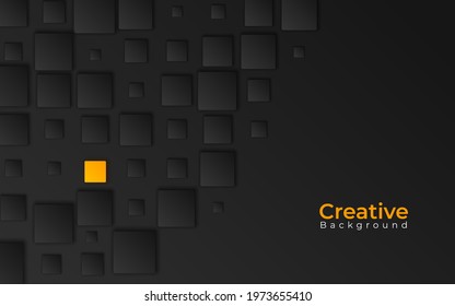 Black yellow abstract background vector. Clean minimal modern rectangle background.
