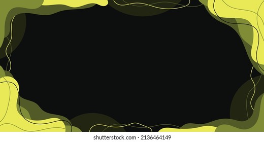 Black yellow abstract banner background vector