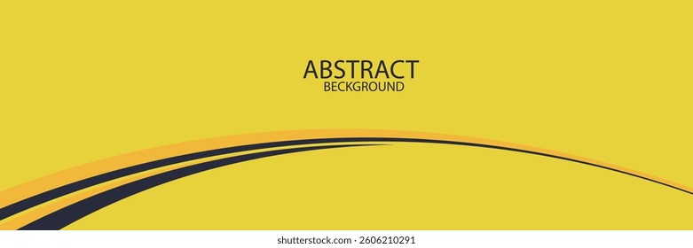 Black and yellow abstract curve or wave shape on yellow background. Black yellow white silver gradient rectangle box abstract background vector presentation design.