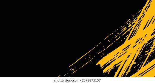 black and yellow abstract dirty grunge background. eps 10