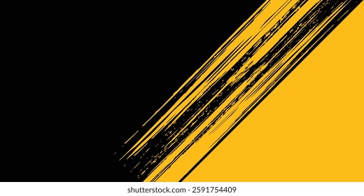 black and yellow abstract dirty grunge background sport pop up style
