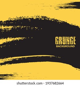 Black And Yellow Abstract Grunge Texture Background Design