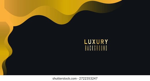 Fondo de lujo Abstractas negro y amarillo. Moderno diseño minimalista Premium Plantilla.eps10, Vector