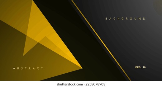 Black and yellow arrow vector background for corporate concept, template, poster, brochure, website, flyer design. Vector illustration