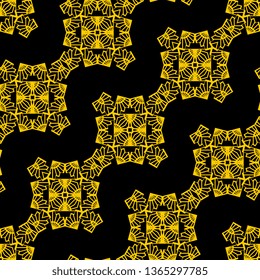 Black yellow Art deco heloisa crocco pattern