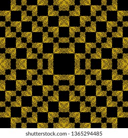 black yellow Art Deco Seamless Ethnic Pattern. Vintage, Grunge, Abstract Tribal Background for Textile Design, Wallpaper, Surface Textures, Wrapping Paper
