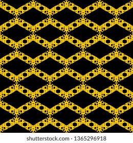 black yellow Art Deco Seamless summer pattern Trendy fashion print