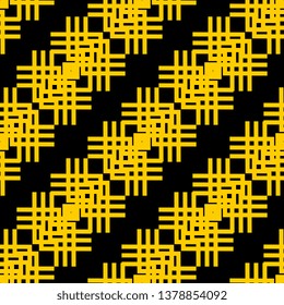 black yellow Art Deco Vector abstract seamless pattern, stylized pattern background, tiles pattern in white, gray and black colors