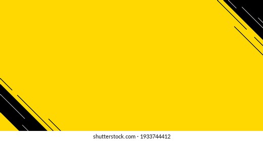 Black Yellow Background Banner Template