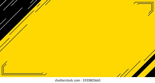 Plantilla de banner de fondo amarillo negro