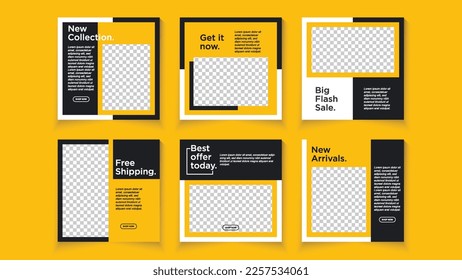 Black and yellow background color with stripe line shape. Suitable for Post, Sale Banner, Promotion Product, Business, Company Fashion Beauty, etc.