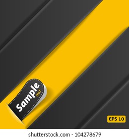 Black and yellow background composition - vector illustration