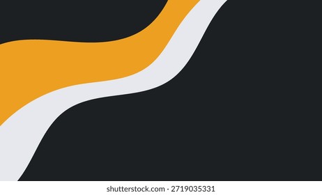 um fundo preto e amarelo com uma onda branca e amarela