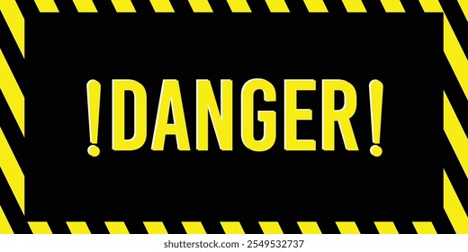 Black and yellow blank vector illustration warning background. Hazard caution sign tape, warning striped on isolated background eps 10. warning pattern. 