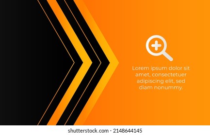 Antecedentes empresariales en negro y amarillo