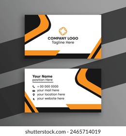 black and yellow business card template