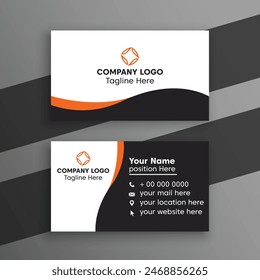 black and yellow business card template