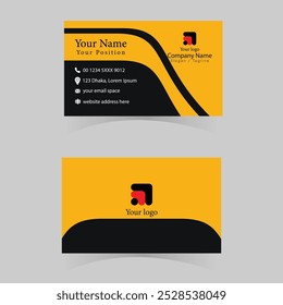 Black And Yellow Business Card Template