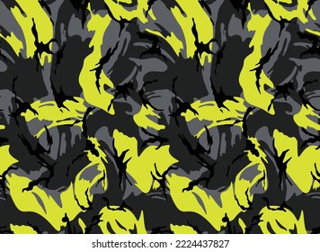 black and yellow camouflage pattern seamless texture trendy street pattern