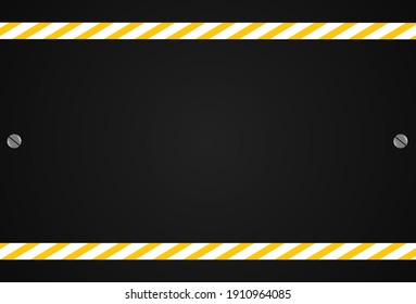 Black and yellow caution background. warning sign background