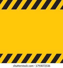 Black and yellow Caution tape. vector illustration