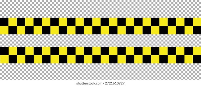 Schwarzes und gelbes Schachmuster. Nahtlose Vektorgrafik mit Schachbrett. Abstrakt kariertes Schachbrett für Spiel. Geometrisches Rasterrechteck. Rassenflagge. Retro-Mosaikboden.