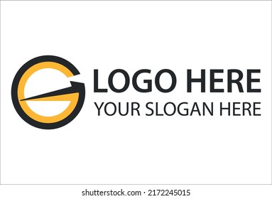 Color negro y amarillo Resumen Diseño del logotipo de la letra inicial G
