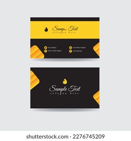 Black and Yellow color Visiting Card