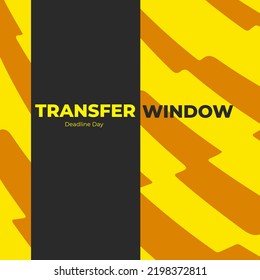 black yellow colour background football competition concept. design banner poster vector template for transfer window top famous popular soccer club team in the world. Premier league. Champions league