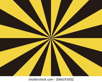 Black and yellow concentrated line background vector illustration