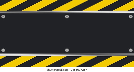 black yellow construction background. template design for banner, poster, social media, web.