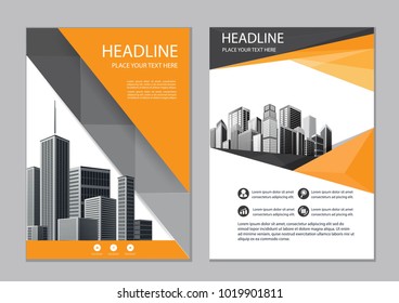 black and yellow cover layout. design flyer background. brochure business template