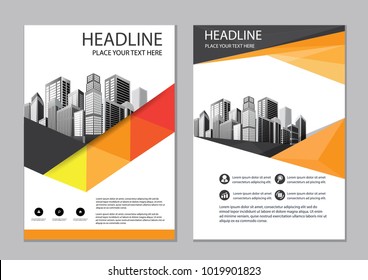 black and yellow cover layout. design flyer background. brochure business template