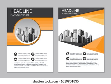 black and yellow cover layout. design flyer background. brochure business template