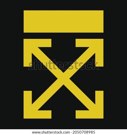 black yellow cross line vector template