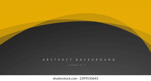 Abstrakter schwarz-gelber Hintergrund mit Platz für Text und Nachricht. Vorlagendesign