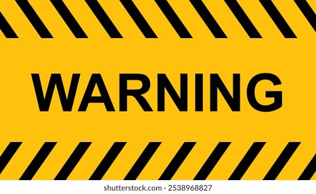 Black and yellow danger board. warning background. hazard warning caution board. worning sign board. caution symbol sign. warning metal sign board or danger caution. vector illustration